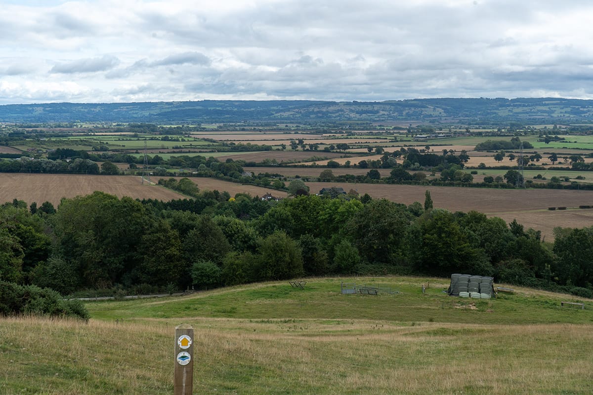 View over Ashton-under-Hill from Cotswolds AONB