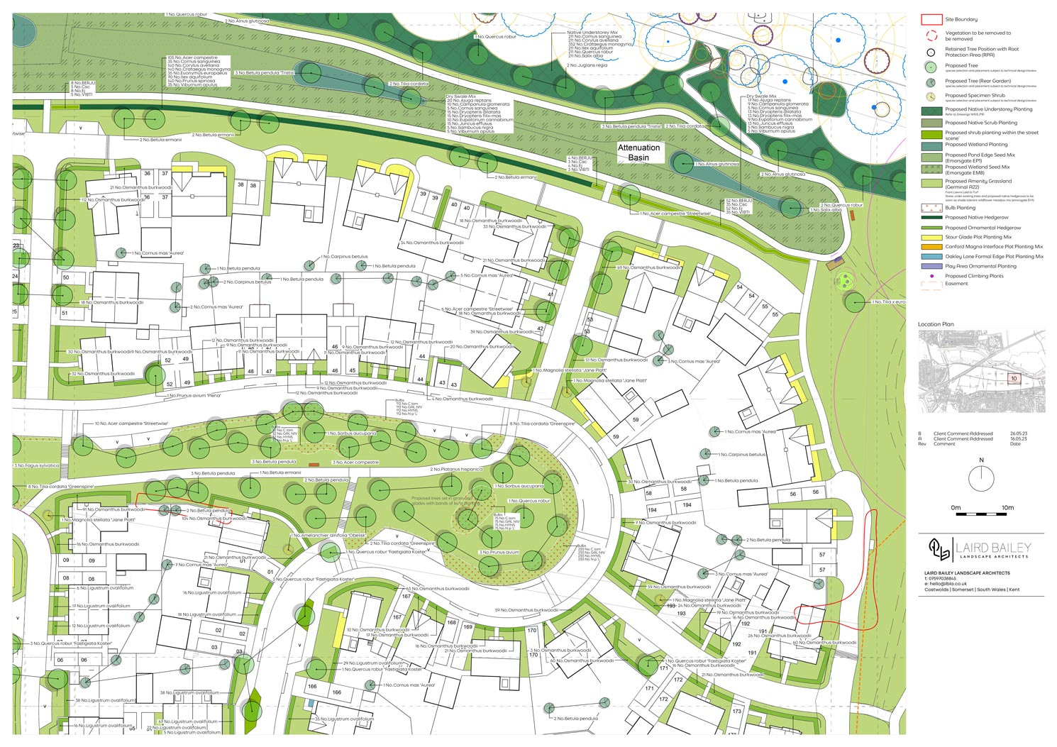 Detailed Landscape Design Specification for Residential Development in UK