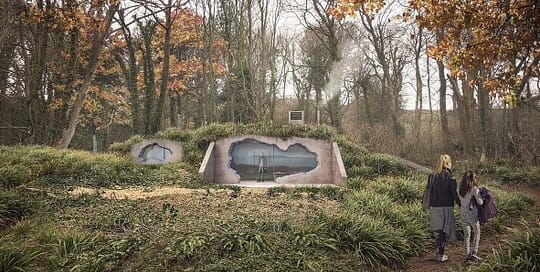 CGI of converted transmission bunker in dorset