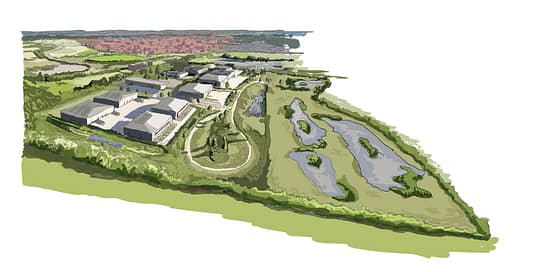 Graphic Illustration of Commercial development Catalyst Bicester Phase 2