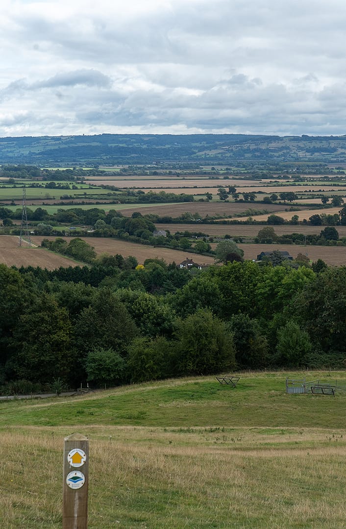 View over Ashton-under-Hill from Cotswolds AONB