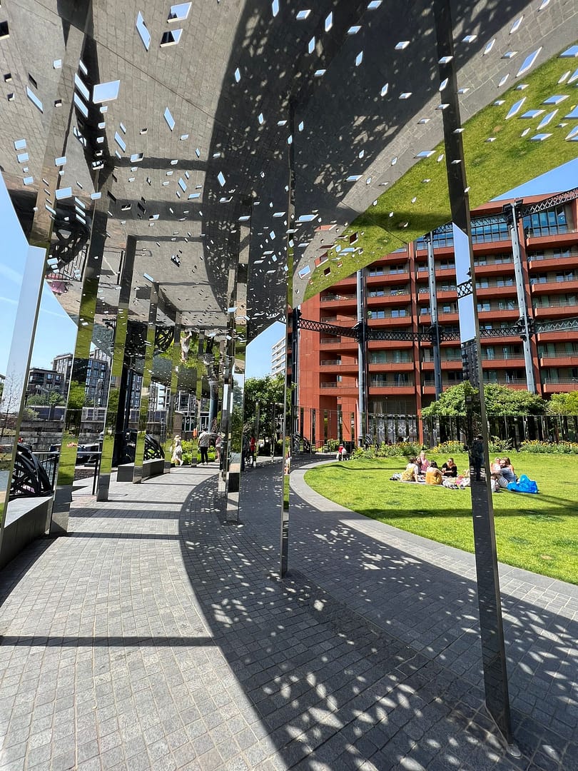 Landscape Architecture Mirrors adjacent amenity grass